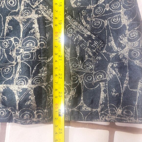 Chico's Black & Gold Owl-Patterned Metallic Blazer - Size 1 (Med/8) - Picture 11 of 12